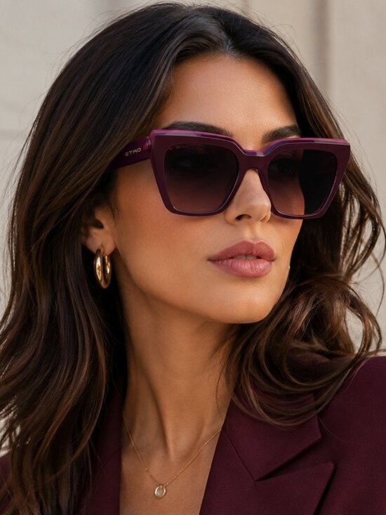 Etro Accessories - ETRO Tailoring Burgundy Oversized Sunglasses w/ Case Made in Italy